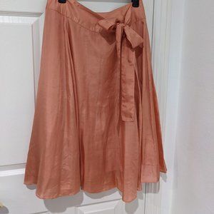 Silk skirt with ribbon waist